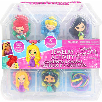 Disney Princess Necklace Activity Set Charms Beads Necklaces New with Box