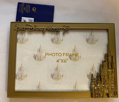 Disney Walt Disney World 50th Celebration Castle 4x6 Photo Picture Frame New