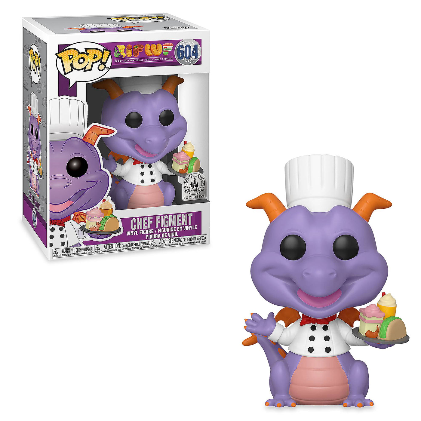 Disney Parks Exclusive Chef Figment Pop Vinyl Figure by Funko Food & Wine New