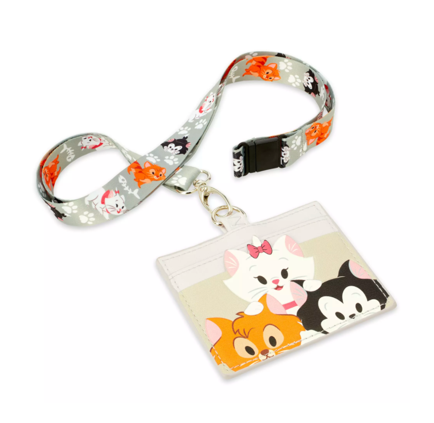 Disney Parks Cats Lanyard and Card Holder New with Tag