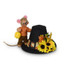 Annalee Dolls 2022 Thanksgiving Fall 3in Pilgrim Hat Mouse Plush New with Tag