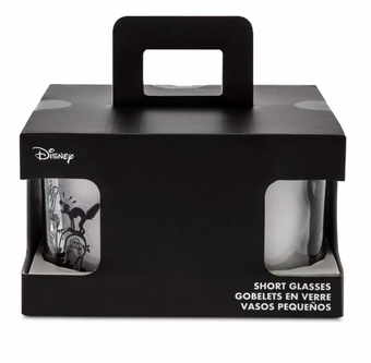 Disney Halloween Mickey The Skeleton Dance Short Glasses Set New with Box
