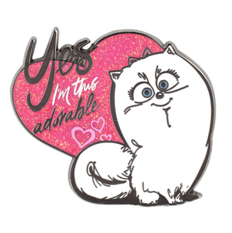 Universal Studios Pets Gidget "Yes I'm This Adorable" Pin New With Card