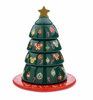 Disney Vintage Mickey Christmas Tree Stacking Measuring Cup Set New