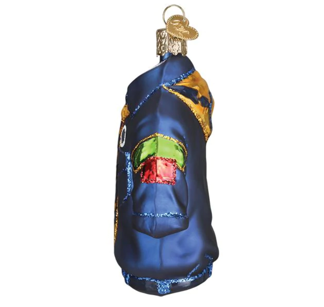 Old World Christmas Scout Uniform Blown Glass Christmas Ornament New with Box
