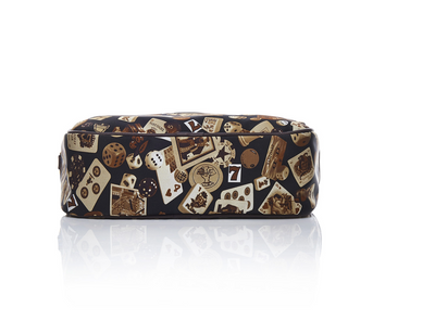 Las Vegas Life is a Game All Brown Bag Crossbody Made in Italy Divo Diva New