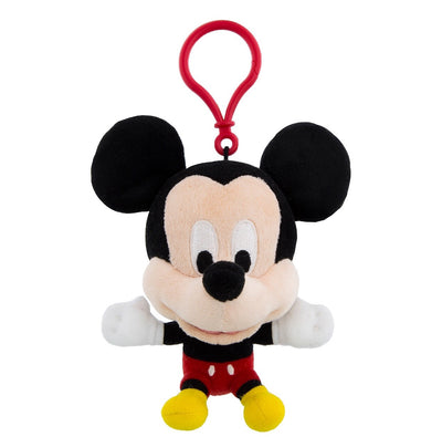 Disney Parks Mickey Mouse Big Face Plush Keychain New with Tags
