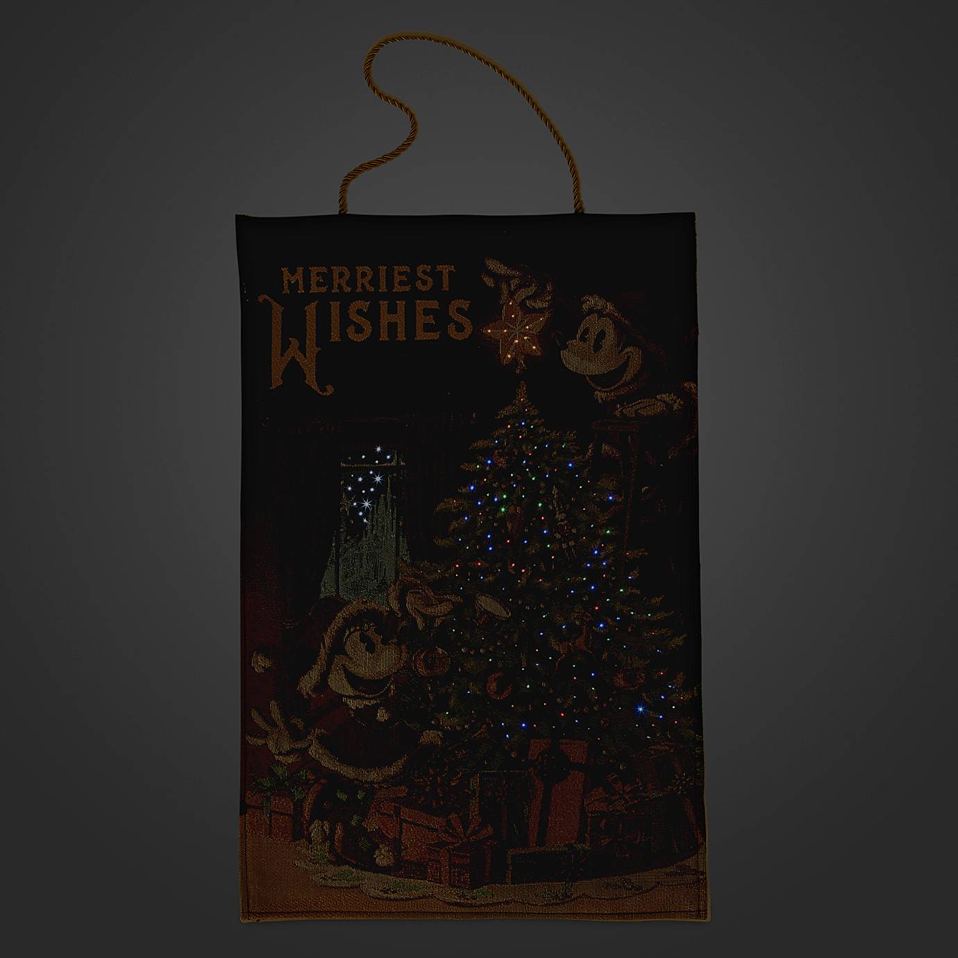 Disney Parks Mickey Minnie Merriest Wishes Tapestry Light Yp New With Tag