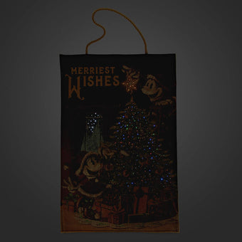 Disney Parks Mickey Minnie Merriest Wishes Tapestry Light Yp New With Tag