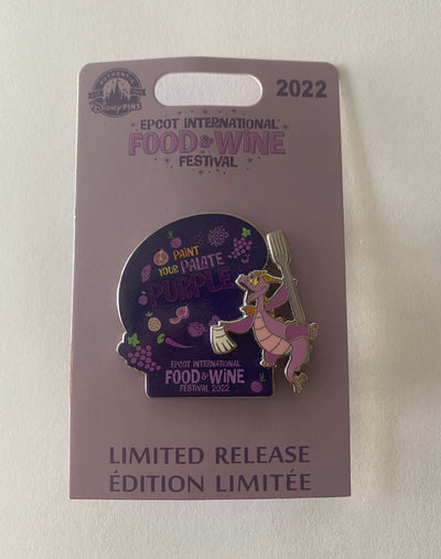 Disney EPCOT Food & Wine 2022 Figment Paint Your Palate Purple Limited Pin New