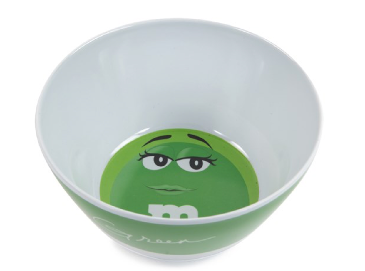M&M's World Green Character Big Face Bowl New