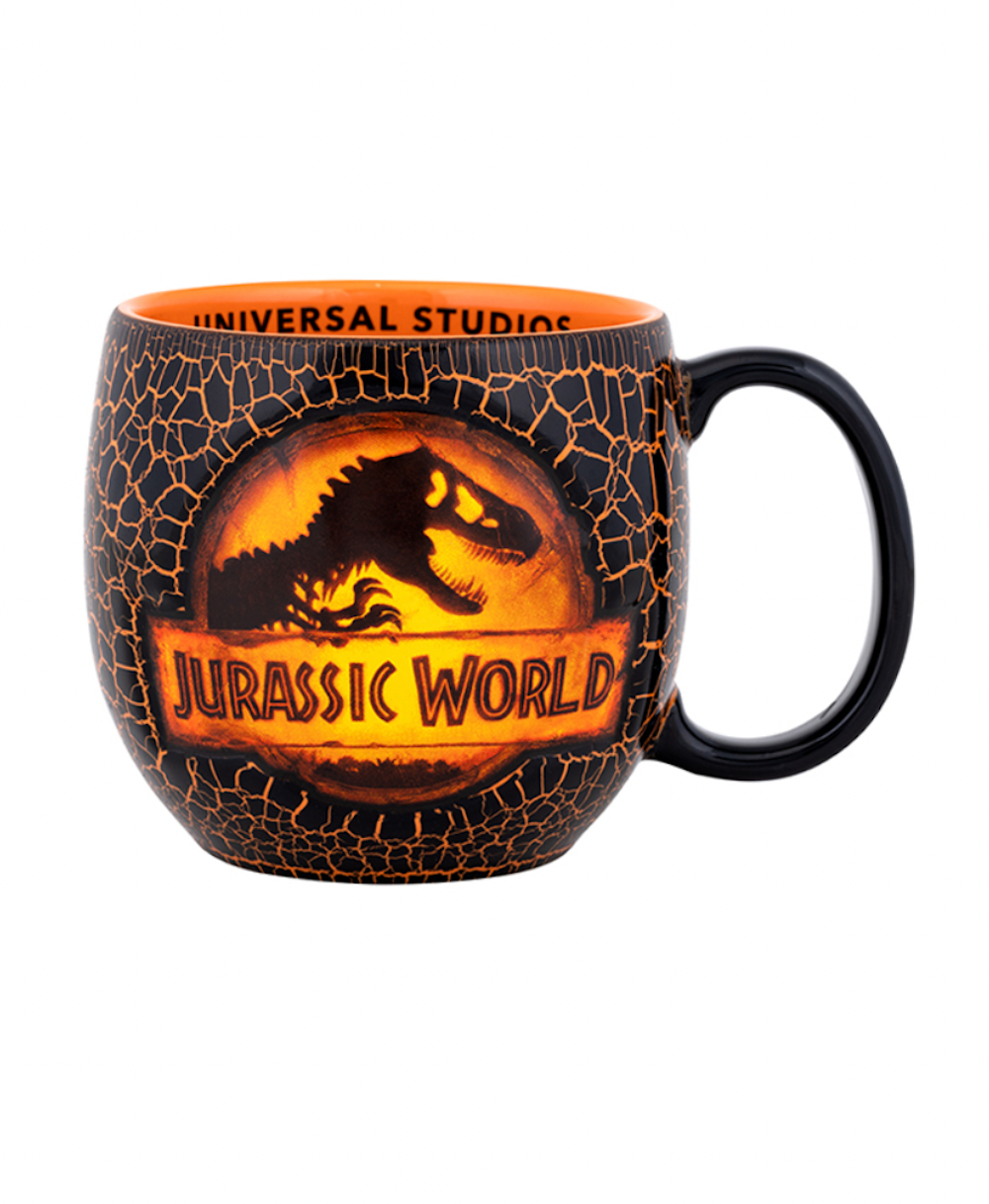 Universal Studios Jurassic World Amber Crackle Glaze Coffee Mug New