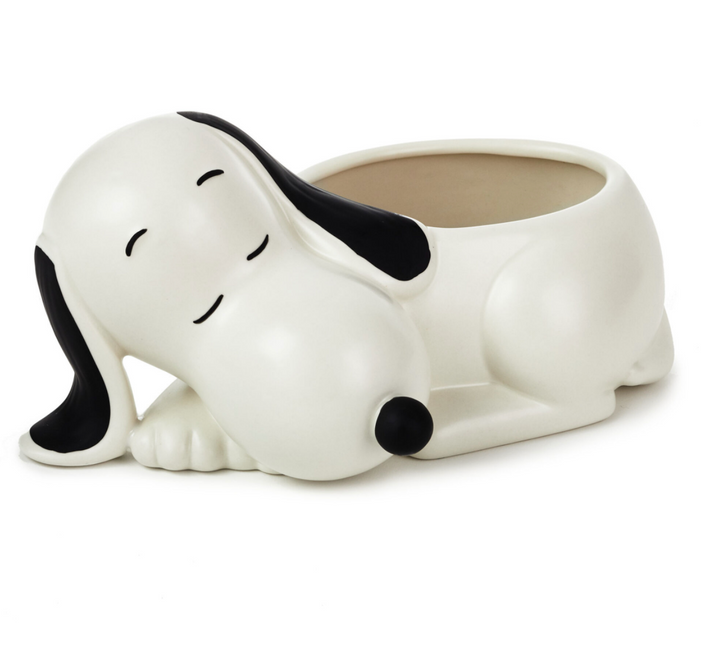 snoopy planter pot Hallmark Peanuts Sleeping Snoopy Planter New – I Love Characters
