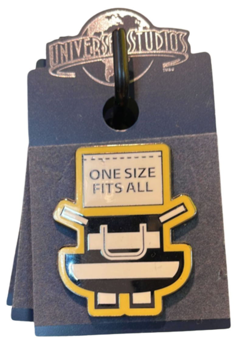 Universal Studios One Size Fits All Pin New With Card