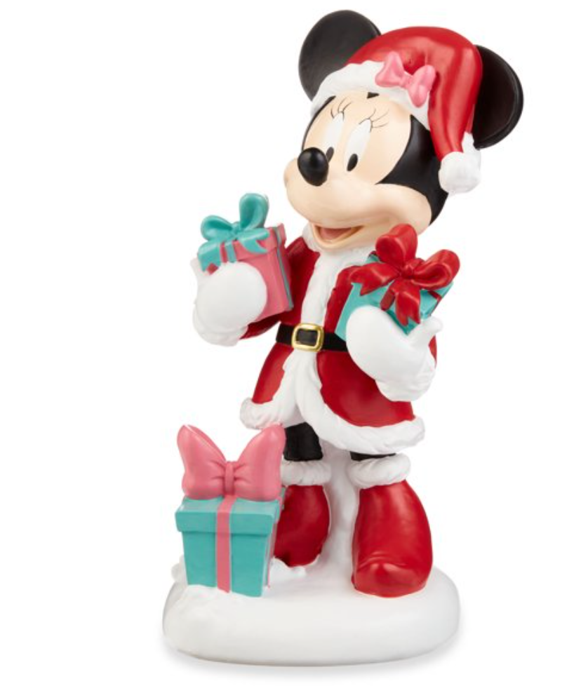 Disney Minnie Mouse Santa Figurine 12 in Resin Table Top Decor New With Box