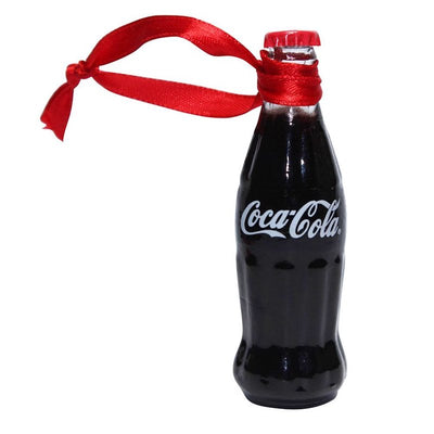 Authentic Coca Cola Coke Mini Bottle Painted Christmas Ornament New with Tags