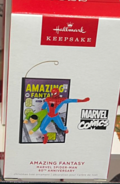 Hallmark 2022 Marvel Spider-Man Amazing Fantasy 60th Christmas Ornament New Box