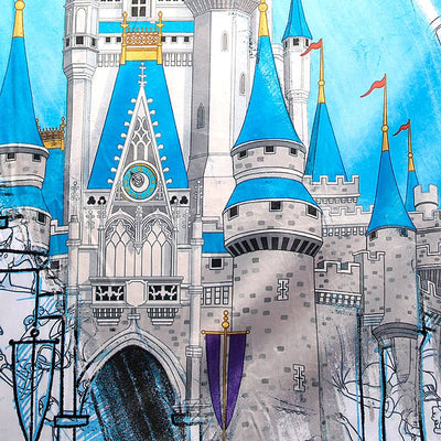 Disney Parks Ink & Paint Throw Walt Disney World New with Tags