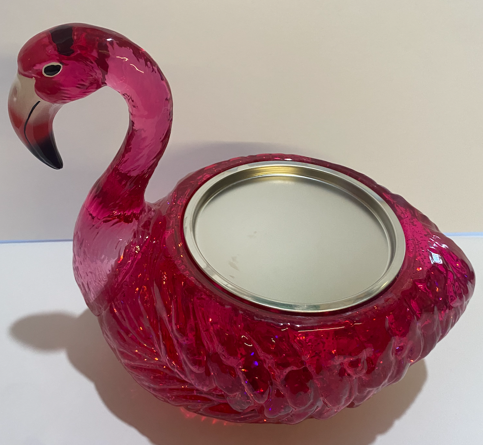 Bath and Body Works 2022 Water Globe Flamingo Candle Holder XL New with Box
