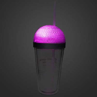 Disney Parks Spaceship Earth Light Up Tumbler with Straw Epcot New