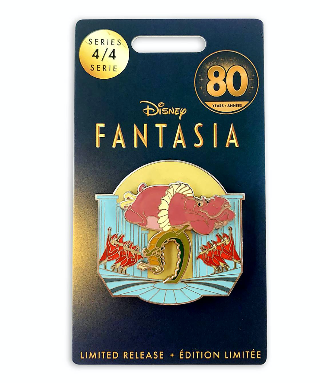 Disney 80th Anniversary Fantasia Hyacinth Hippo and Ben Ali-Gator Pin New Card