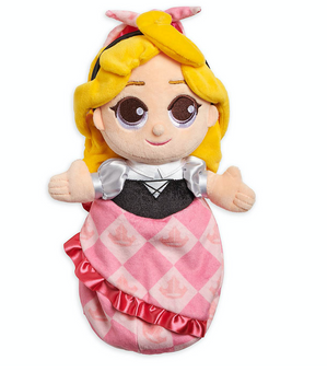 Disney Parks Sleeping Beauty Baby Aurora in Blanket Pouch Plush New with Tags