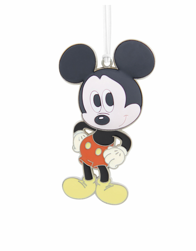 Hallmark Disney Mickey With Dimension Metal Christmas Ornament New with Card