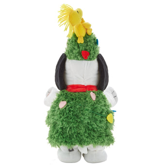 Hallmark Peanuts Christmas Tree Snoopy Musical Stuffed Animal With Light 16" New