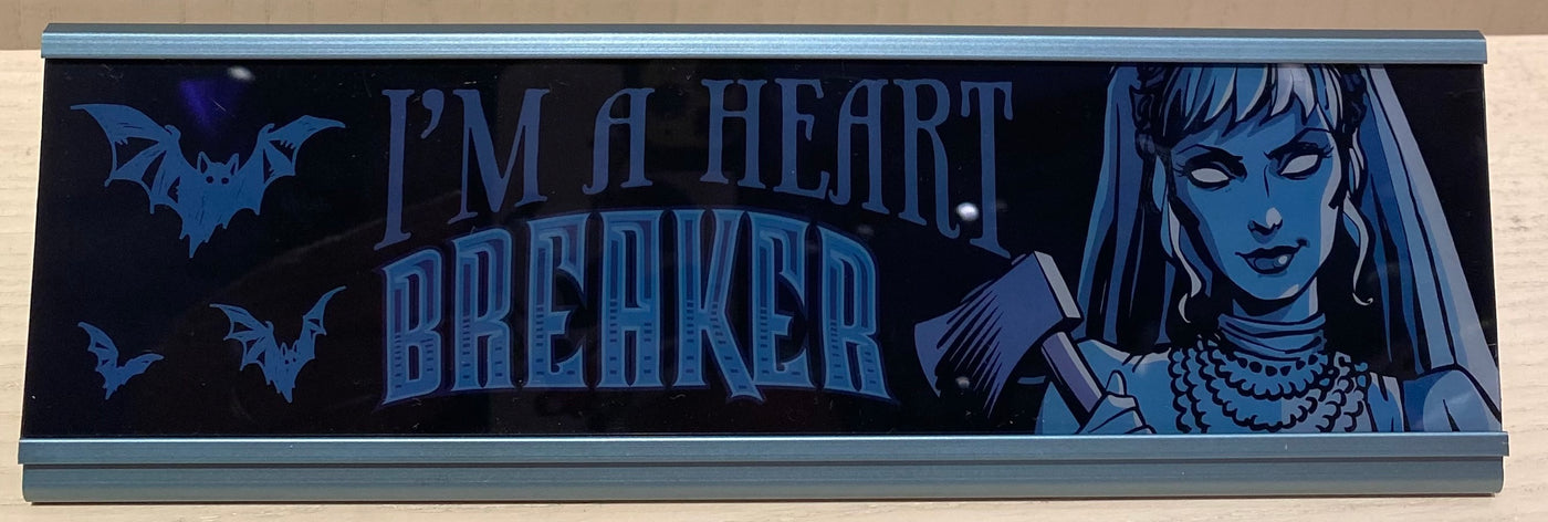 Disney Parks Madame Leota Bride I'm a Heart Breaker Nameplate New