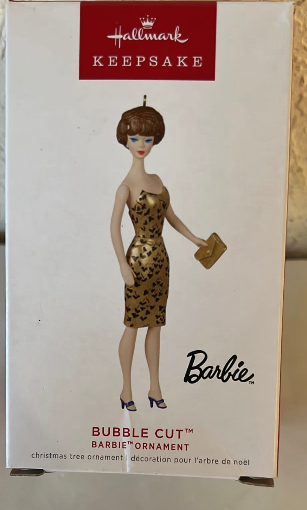 Hallmark 2022 Bubble Cut Barbie Christmas Ornament New With Box