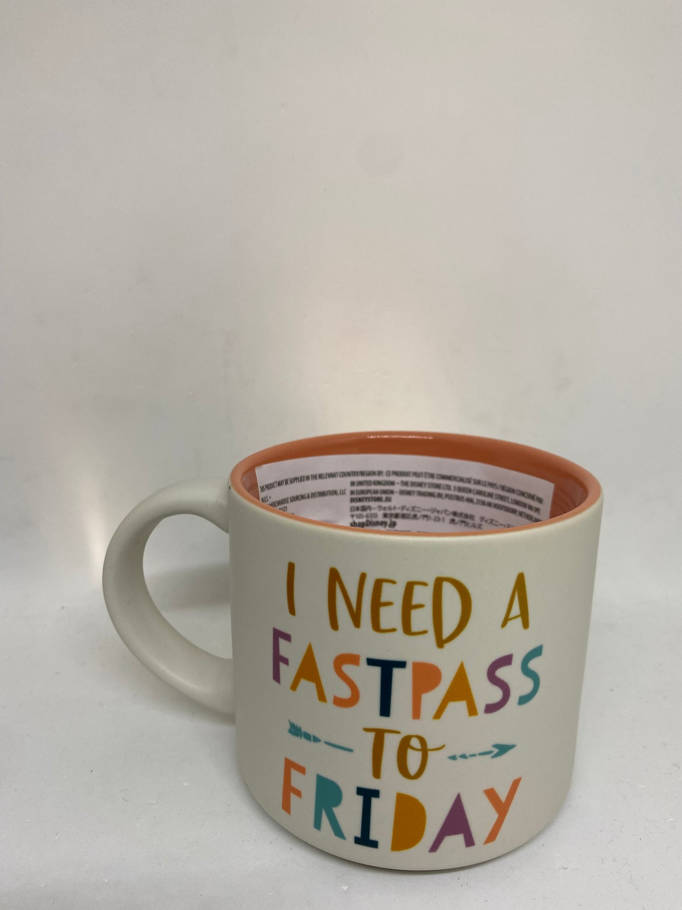 Disney Parks I Need a Fastpass to Friday Coffee Mug New