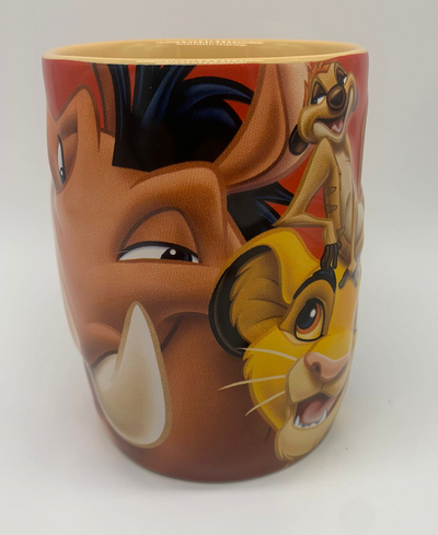 Disney Parks Lion King Simba, Timon, and Pumbaa Sculptured Coffee Mug New