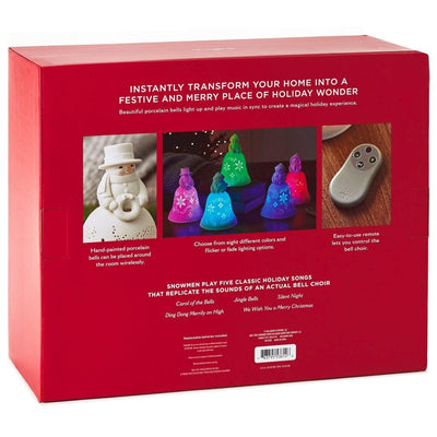 Hallmark Snowmen Bell Choir Musical Decorations With Light Set of 5 New with Box