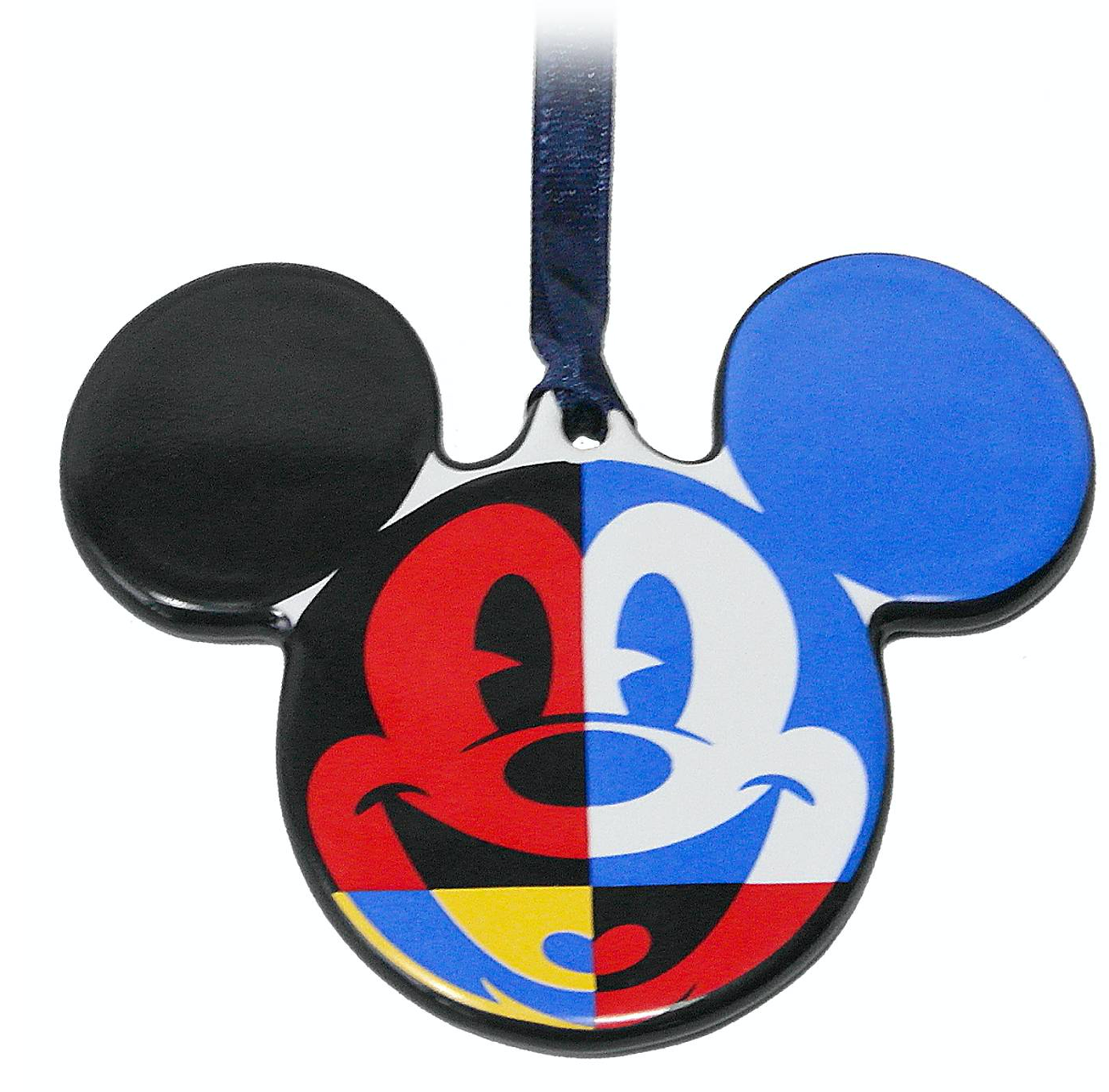 Disney Parks Disneyland 2021 Mickey Disc Ceramic Christmas Ornament New with Tag