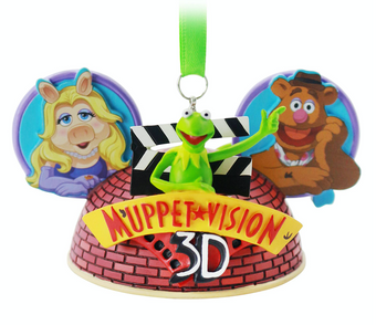 Disney Parks The Muppets Muppet Vision 3D Ear Hat Christmas Ornament New w Tag