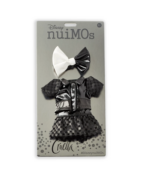 Disney NuiMOs Outfit Cruella Faux Leather Jacket with Skirt and Bow New w Card