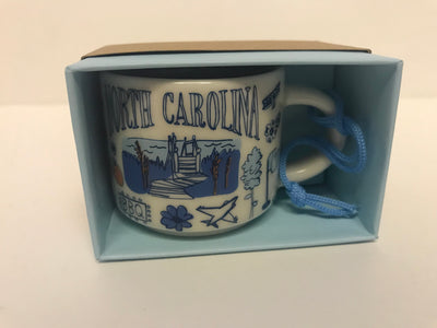 Starbucks Coffee Been There North Carolina Ceramic Mug Ornament New with Box