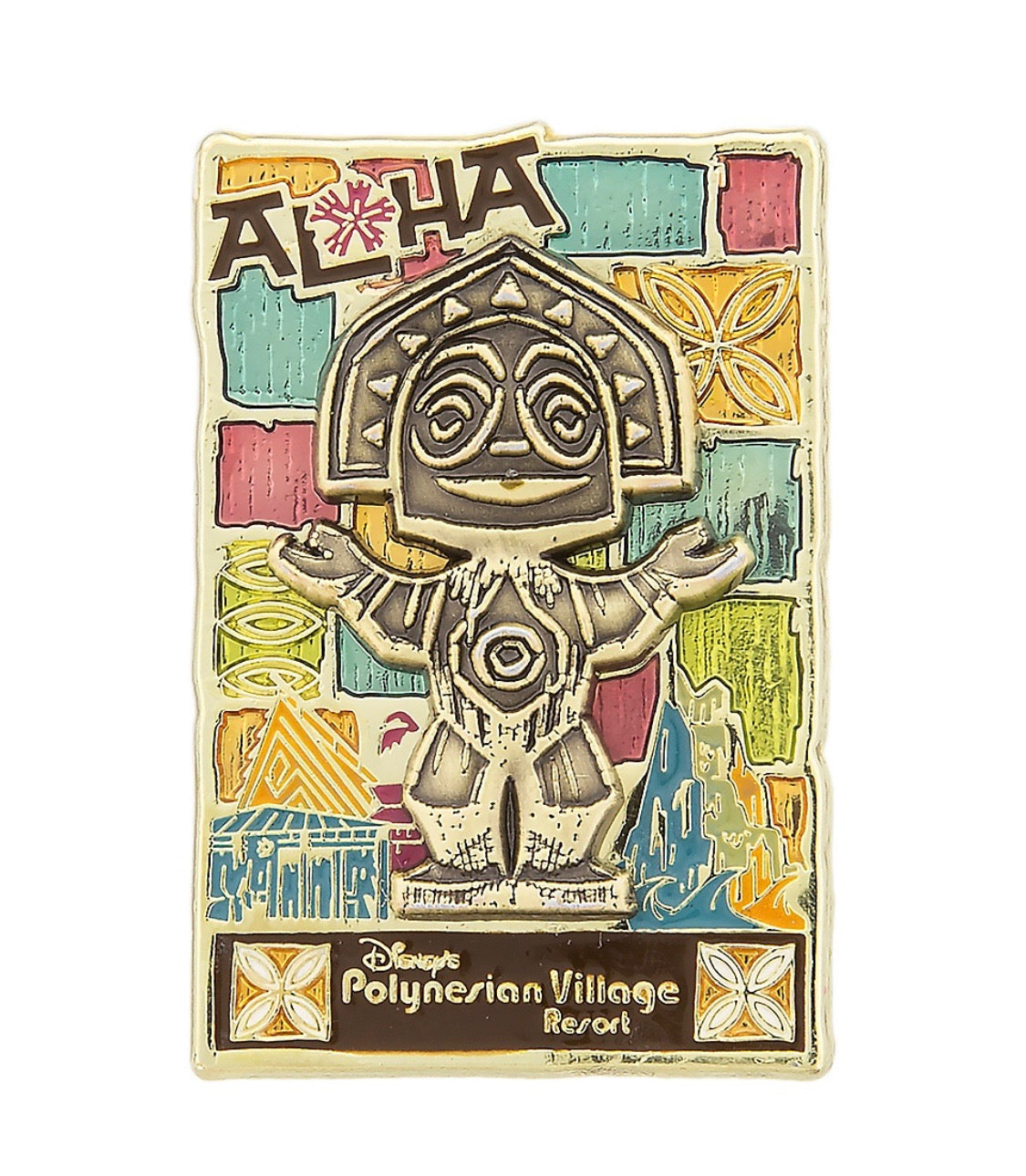 Disney Parks Polynesian Village Resort Aloha Pin New with Card