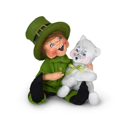 Annalee Dolls 2023 St. Patrick's 6in Irish Kid with Kitty Plush New with Tag