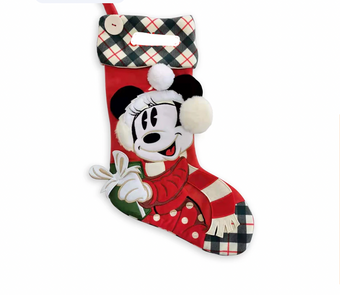 Disney Walt's Holiday Lodge Collection Minnie Christmas Stocking New with Tag