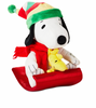 Hallmark Peanuts Sledding Snoopy Woodstock Holiday Musical Plush New with Tag