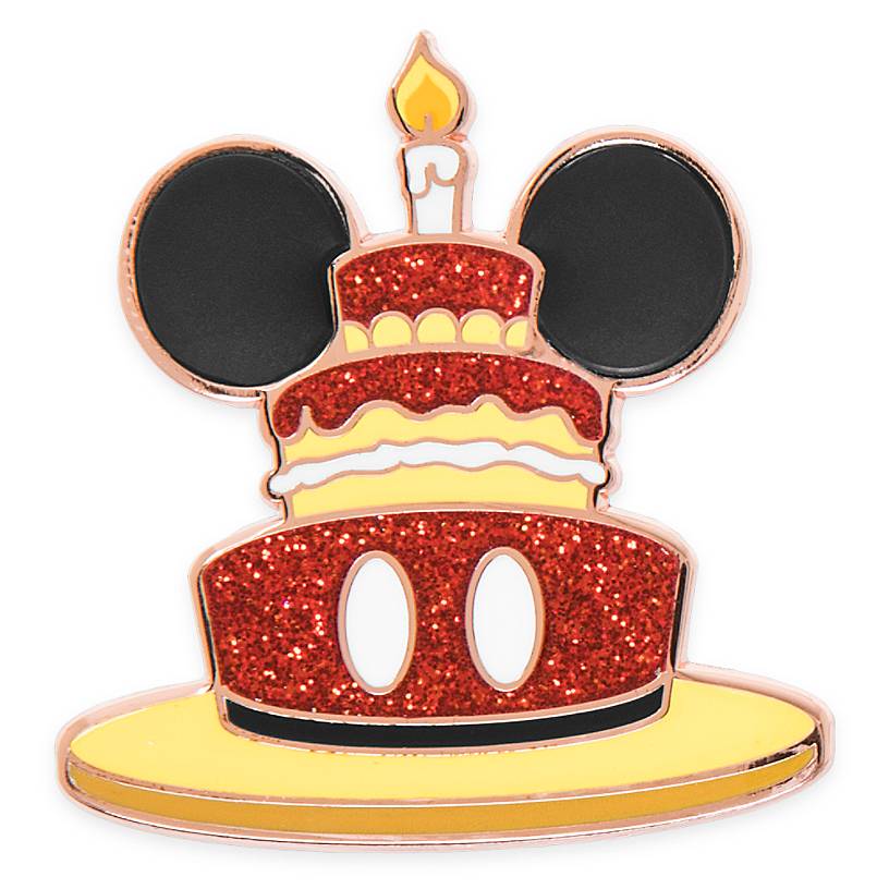 Disney Mickey Mouse Happy Birthday Cake Pin New with Card