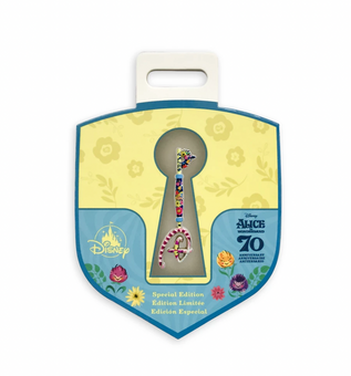 Disney Alice in Wonderland 70th Collectible Key Pin Special Edition New w Card