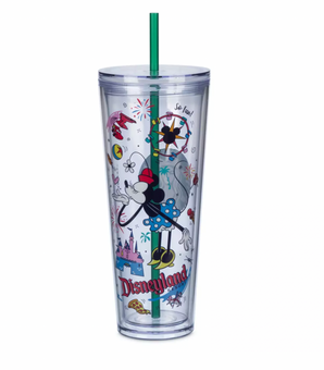 Disney Parks Minnie Disneyland Starbucks Tumbler with Straw New