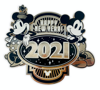 Disney Mickey and Minnie Happy New Year 2021 Limited Edition Pin New with Card