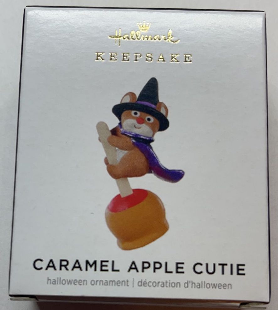 Hallmark 2021Mini Caramel Apple Cutie Mouse Christmas Ornament New w Box
