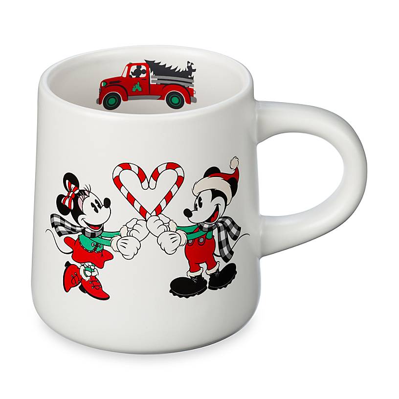 Disney Parks Yuletide Farmhouse Mickey and Minnie Mouse Holiday Mug New
