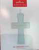Hallmark 2022 No Greater Love Cross Porcelain Christmas Ornament New With Box