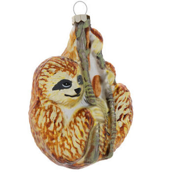 Robert Stanley Sloth Glass Christmas Ornament New with Tag