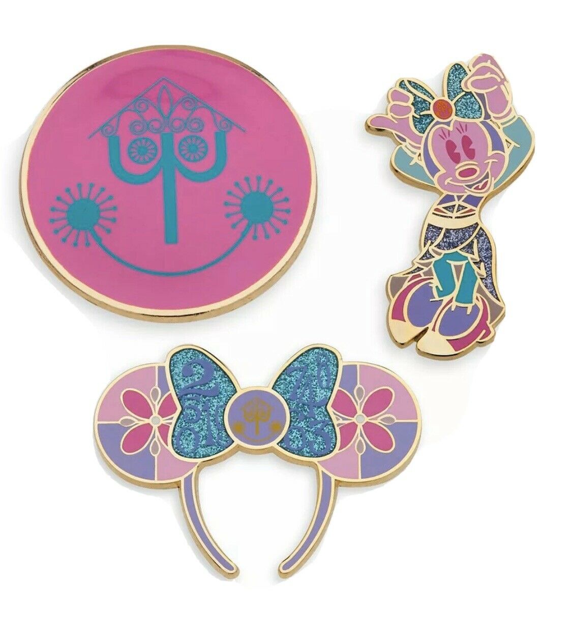 Disney Minnie The Main Attraction It's a Small World Pin Set New Sealed